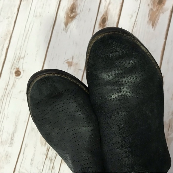 Lucky Brand Ankle Boots Booties Size 8 black western side cutout perforated heel - Picture 12 of 15